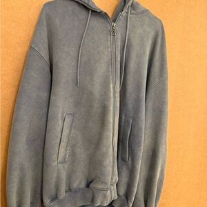 Blue zip up hoodie Open YY